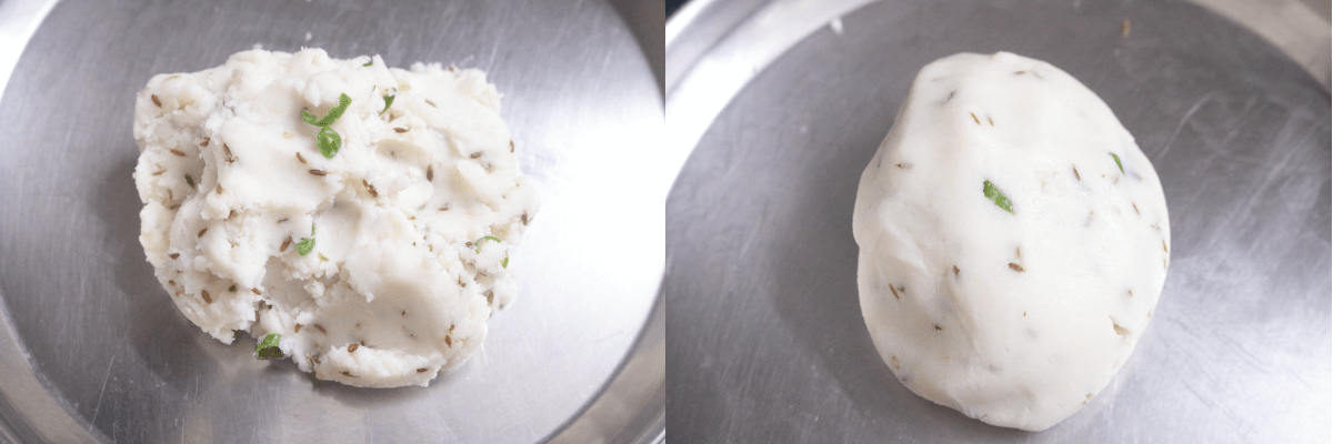 Knead the dough to get a smooth consistency.
