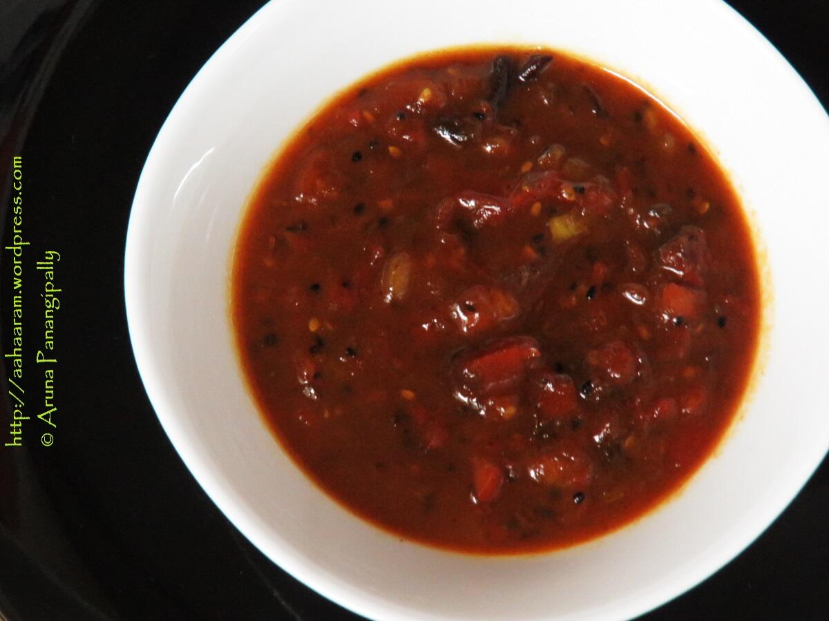 Bengali Tomato Khejur Aamshottor Chutney
