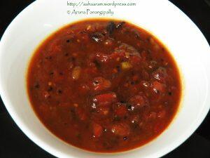 Bengali Tomato Khejur Aamshottor Chutney | Bengali Style Tomato, Date, and Mango Leather Chutney