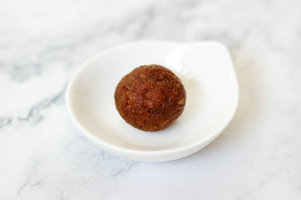 Coconut Laddu made with Jaggery. Known as Narkel Naru in Bengal and Kobbari Louz in Andhra & Telangana. 