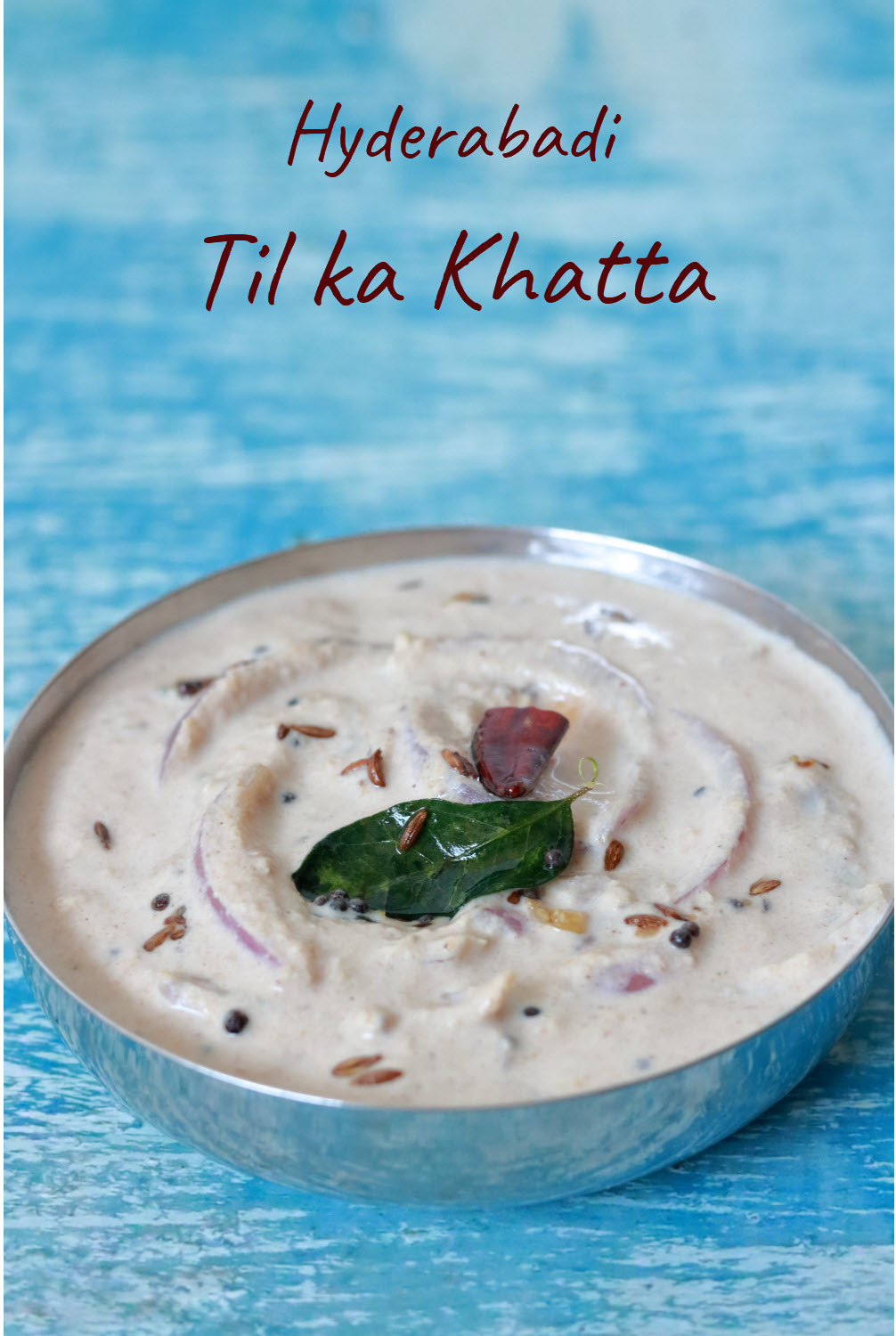 Til ka Khatta, a sesame and peanut gravy that is served as a side for Khichdi.