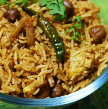 No Onion, No Garlic Chole Biryani | Spicy Chickpeas in Rice