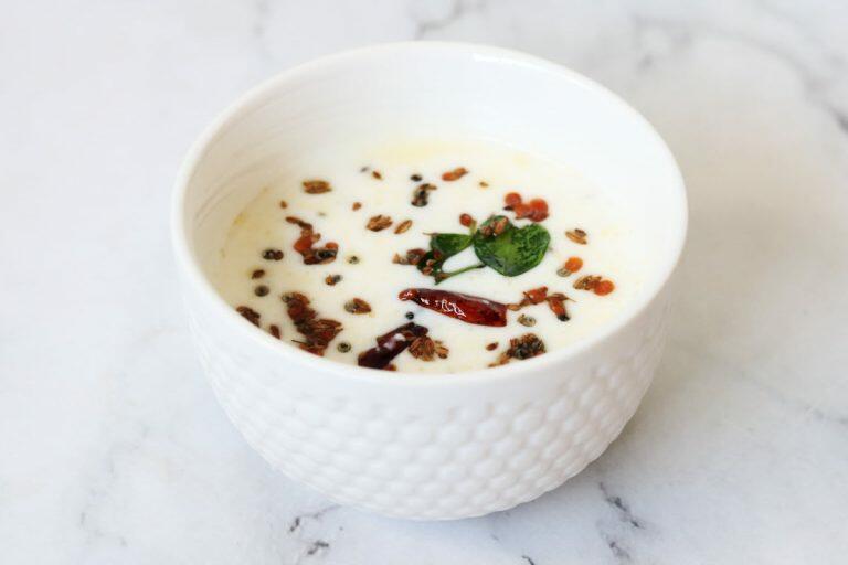 Menthi Majjiga, Andhra Buttermilk with Fenugreek Seed Tadka.