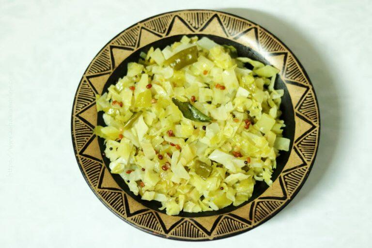 Cabbage Kura Andhra Style Cabbage Curry ãhãram