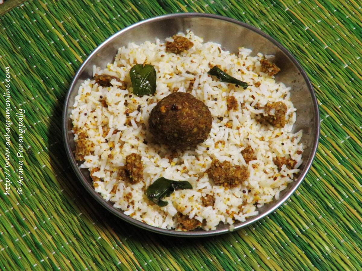 Marathwada Khamang Dhokle with Rice and Ghee