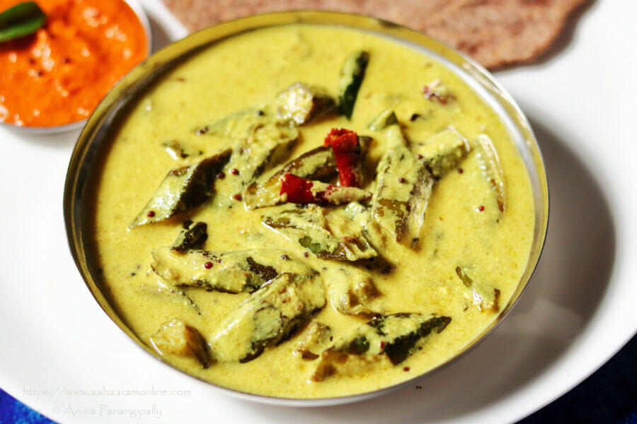 Dahiwale Bhindi or Stir-Fried Okra in Spiced Yogurt (No Onion, No Garlic Version)