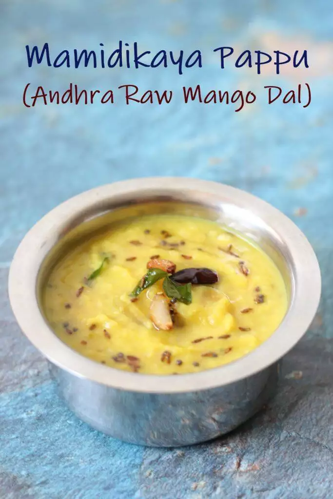 The tangy Andhra Mango Dal called Mamidikaya Pappu