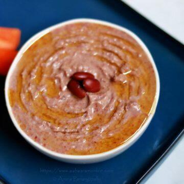 Kidney Bean Hummus | Rajma Hummus served with Vegetable Crudites