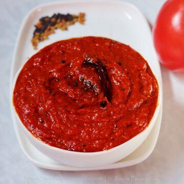 Tomat0 Nilava Pachadi | Andhra Tomato Pickle