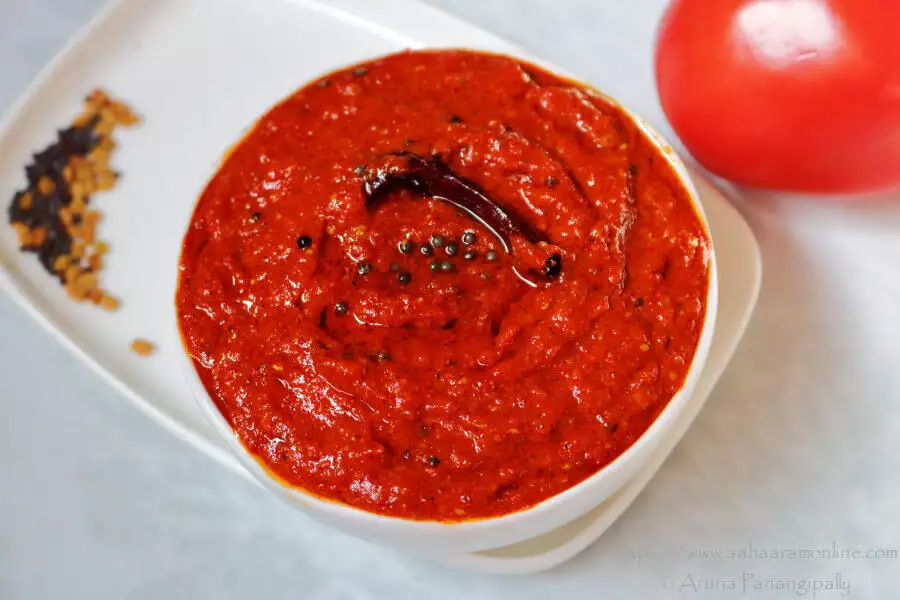 Tomato Nilava Pachadi is an Tomato Pickle with a long shelf life