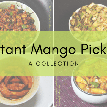 A Collection of Instant Mango Pickles from India