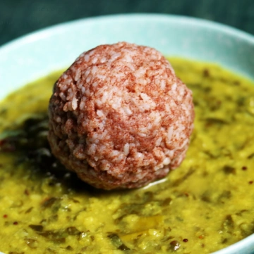 Ragi Sankati | Finger Millet Flour and Rice Balls as made in Andhra Pradesh and Telangana