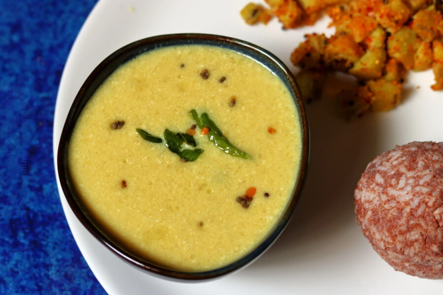 Mamidikaya Majjiga Pulusu | Mangai Mor Kuzhambu: A Raw Mango and Buttermilk Stew from Andhra Pradesh