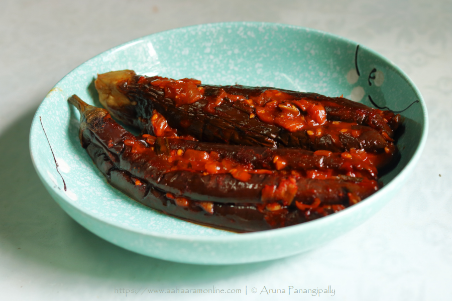 Spicy Steamed Gochujang Eggplant