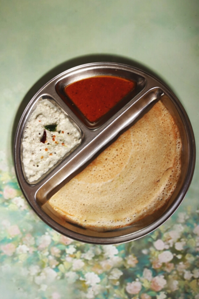Rice and Poha Dosa is a crisp dosa (crepe) made with rice and beaten rice. 