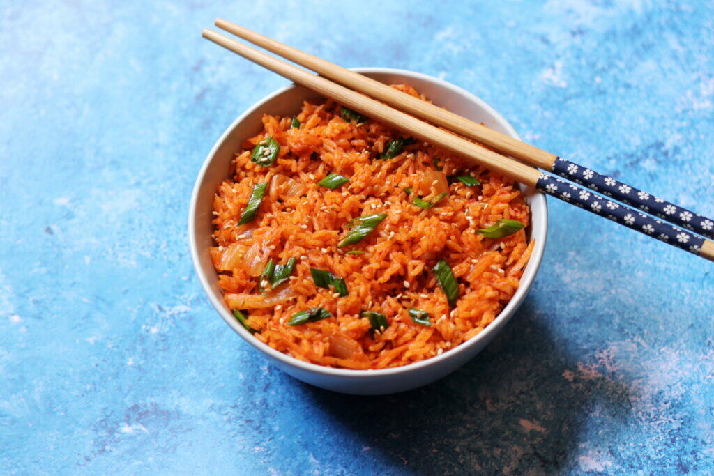Vegetarian Kimchi Fried Rice or Kimchi Bokkeumbap