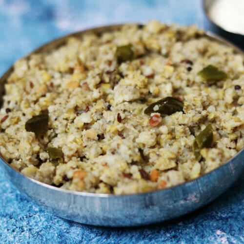 Pesara Biyyam Nooka Upma | Whole Moong and Rice Rava Upma
