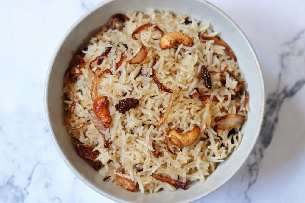 The delicious and aromatic Ghee Rice or Nei Choru from Kerala