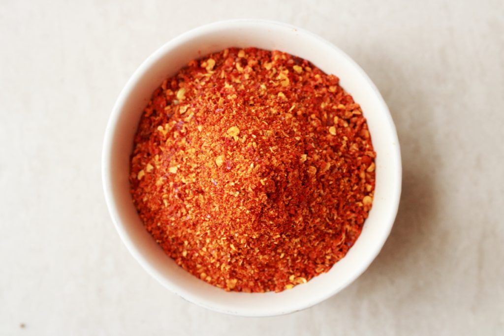 Kura Karam is a Spicy Curry Powder used in Andhra and Telangana to flavour stir-fried vegetables.
