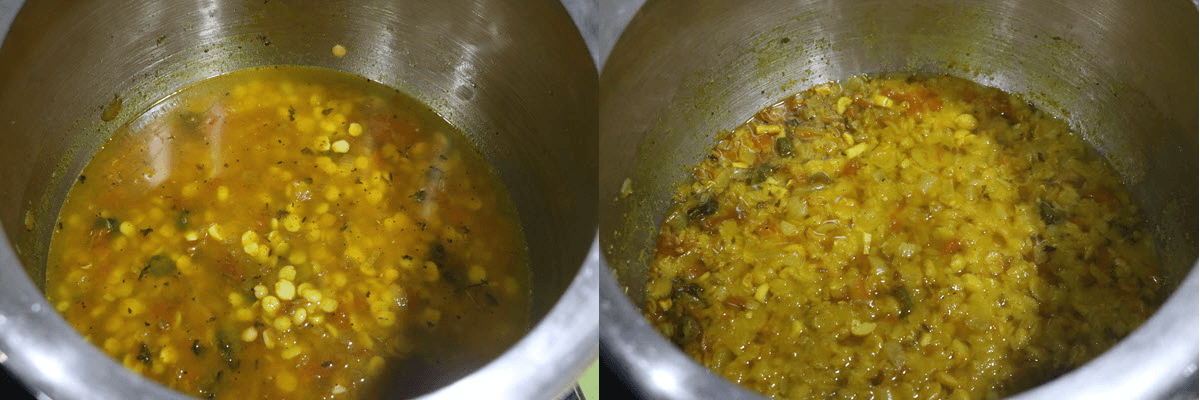 The cooked dal