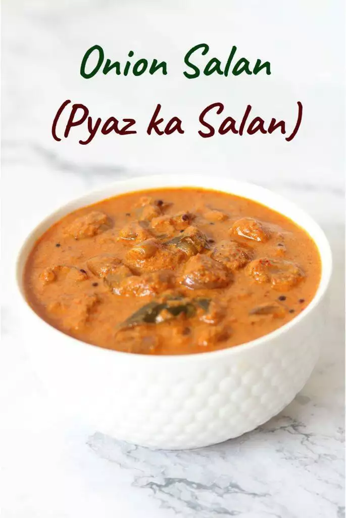 Onion Salan or Pyaz ka Salan: Baby Onions cooked in a peanut-sesame gravy
