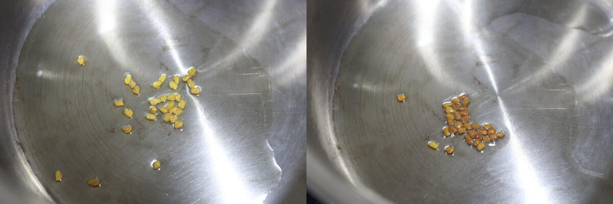 Fried fenugreek seeds