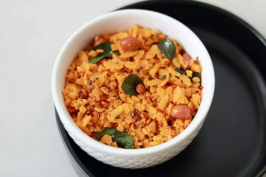 Huli Avalakki, the traditional Tamarind Poha as made in  Udupi, Karnataka