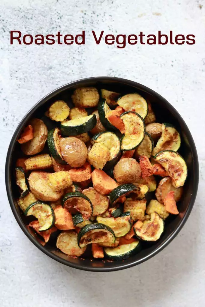 Roasted Vegetables made in an oven.