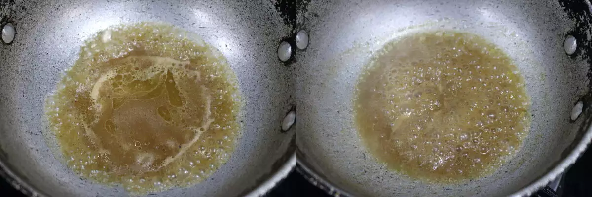 Simmering tamarind water