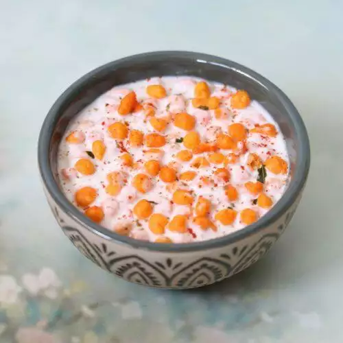 Boondi Raita to accompany Biryani, Pulav or even rotis.