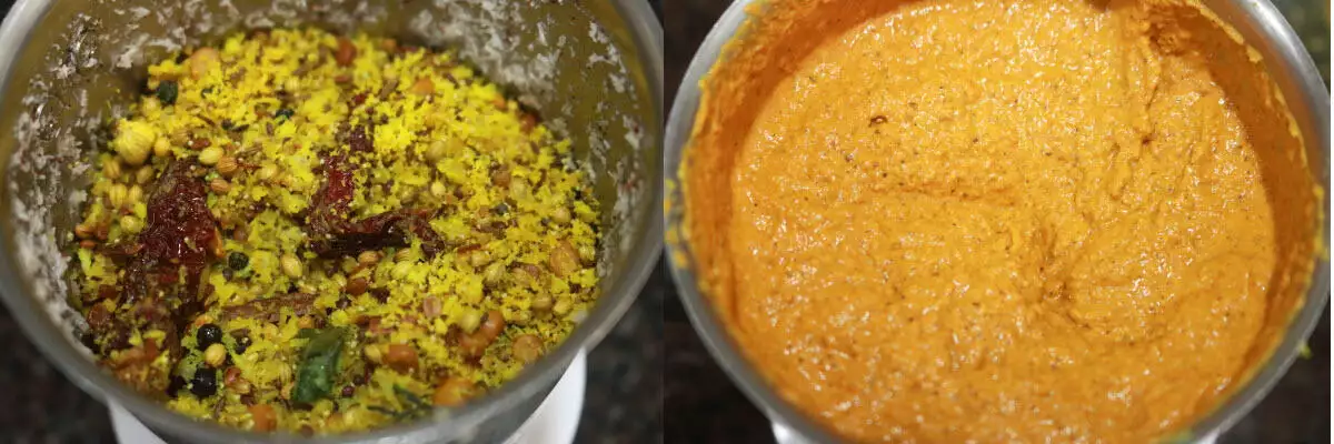 The ground masala paste