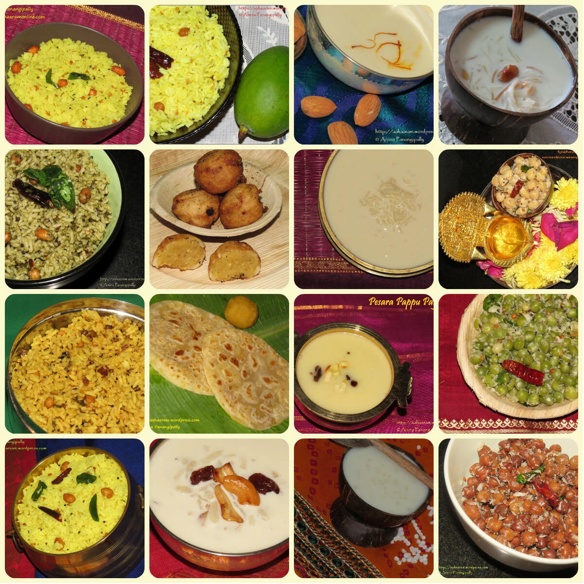 Recipes from Andhra Pradesh for Varalakshmi Vratam
