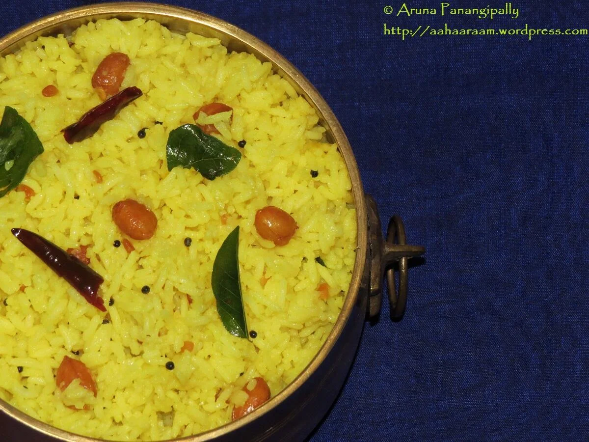 Nimmakaya Pulihora, Elumichai Sadam, Lemon Rice or Nimbu Chawal